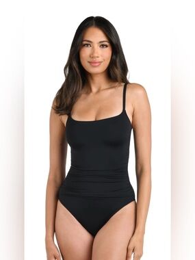 La Blanca Black UPF 50+ Swim Tank with Adjustable Straps